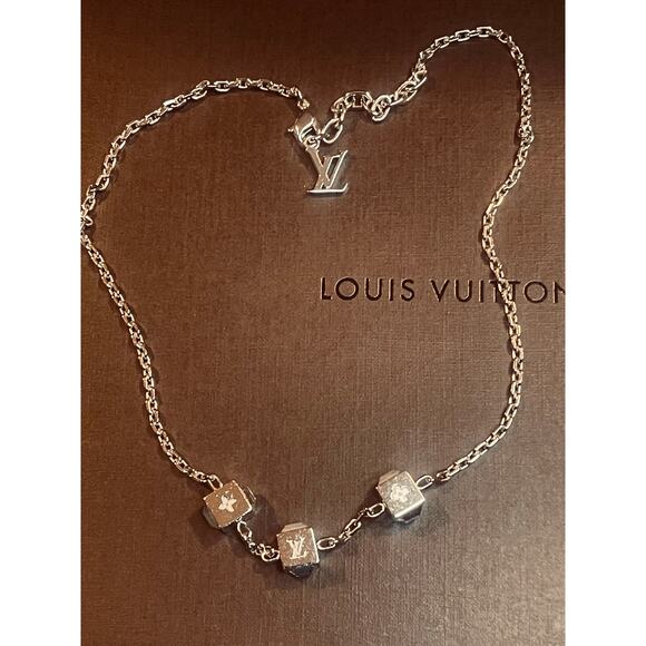 Louis Vuitton Crystal Gambles Station Necklace with box - Picture 1 of 8